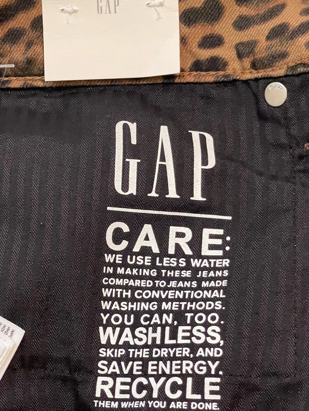 NWT GAP Denim Leopard Longline Shorts - Picture 14 of 15